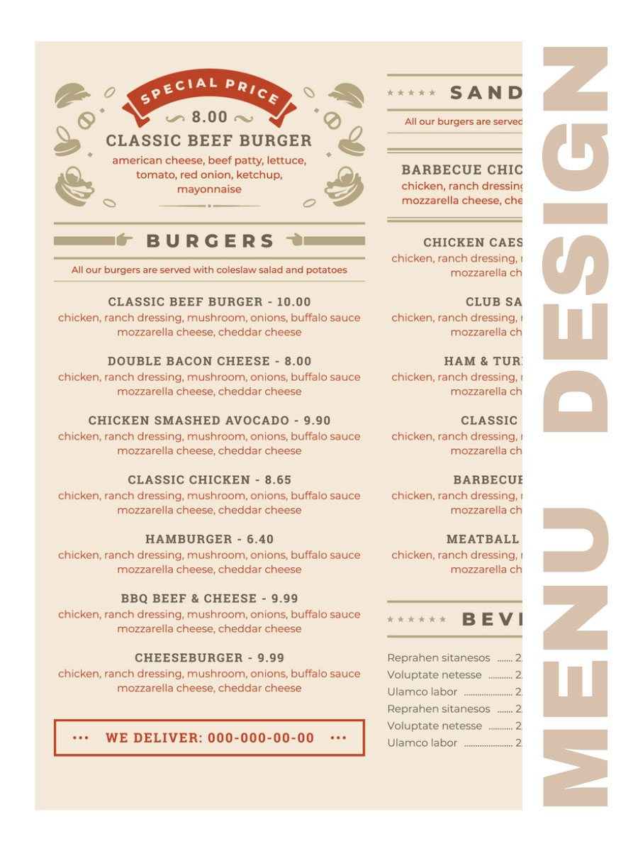 Menu Design